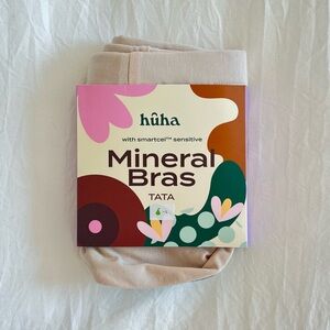 NWT HUHA Women's Adjustable Light Support Tata Mineral Bra Beige Tan Size LARGE